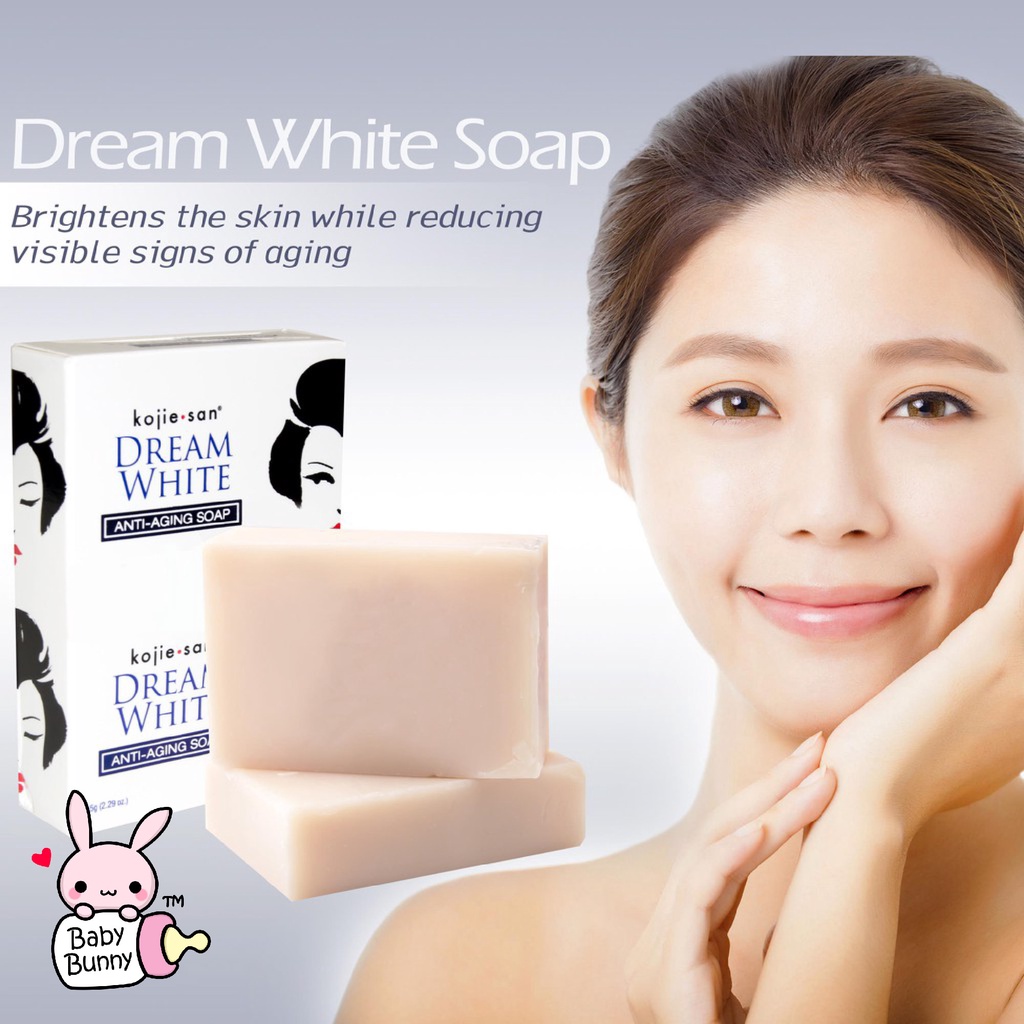 ❤ BELIA ❤ KOJIE SAN Skin Lightening Soap Kojic Acid, Dream White 45 / 65 / 135g Sabun KOJIESAN BPOM