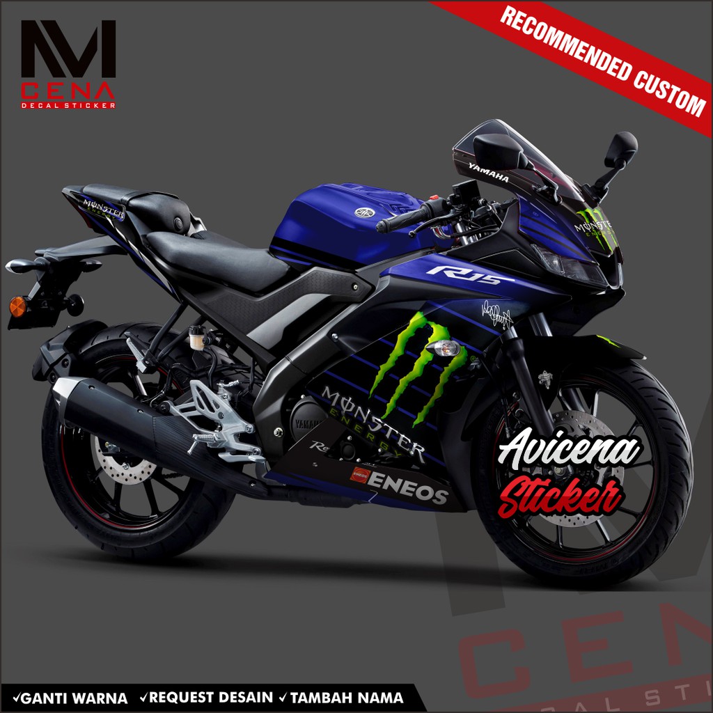 Sticker Decal R15 V3 Full Body Decal Sticker Yamaha R15 V3 Striping r15 v3 full body livery