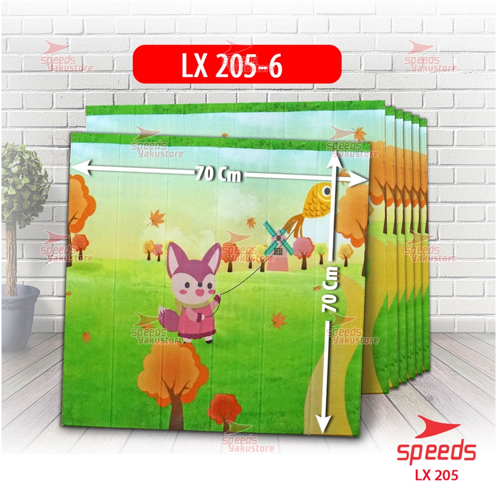 SPEEDS Wallpaper Dinding Walpaper Dinding Lis Foam Wall Sticker Foam PE 2.3 M 205-7-70x70cm BERUANG