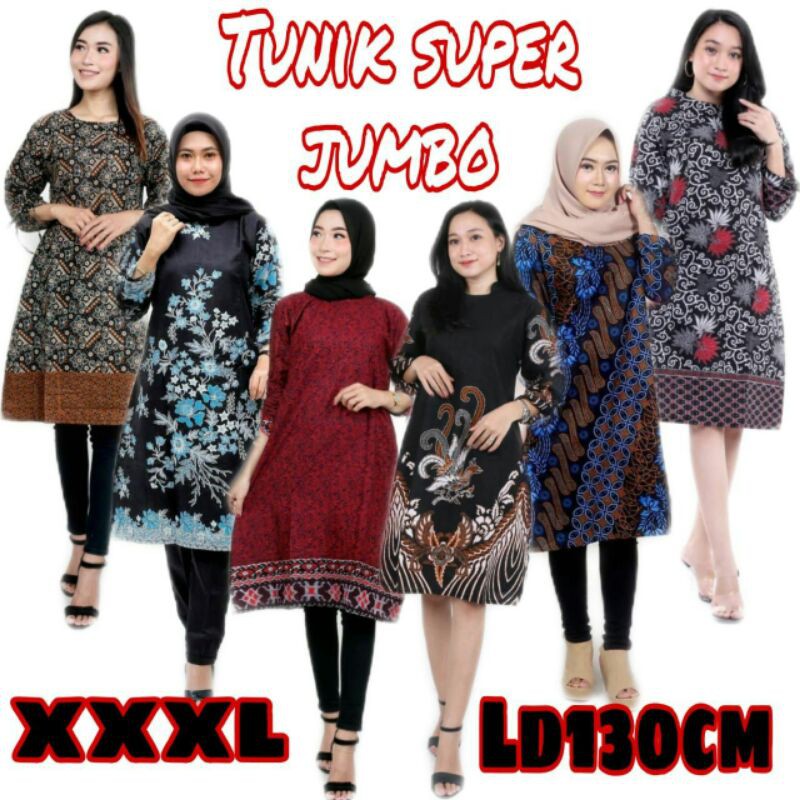 #bayardirumah Tunik batik terbaru M - JUMBO Ld 130cm