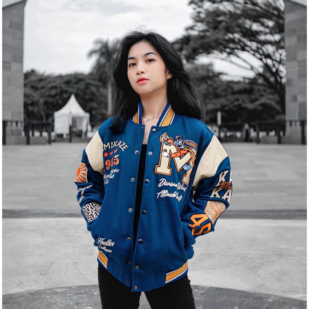(COD) Varsity Jacket Baseball Vintage Pria Wanita - Jaket Varisty Jaket Besball Bisbol Cowok Cewek O
