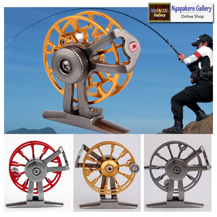 Metal Real Gulungan Pancing Fly Fishing Full Metal 120M - Golden