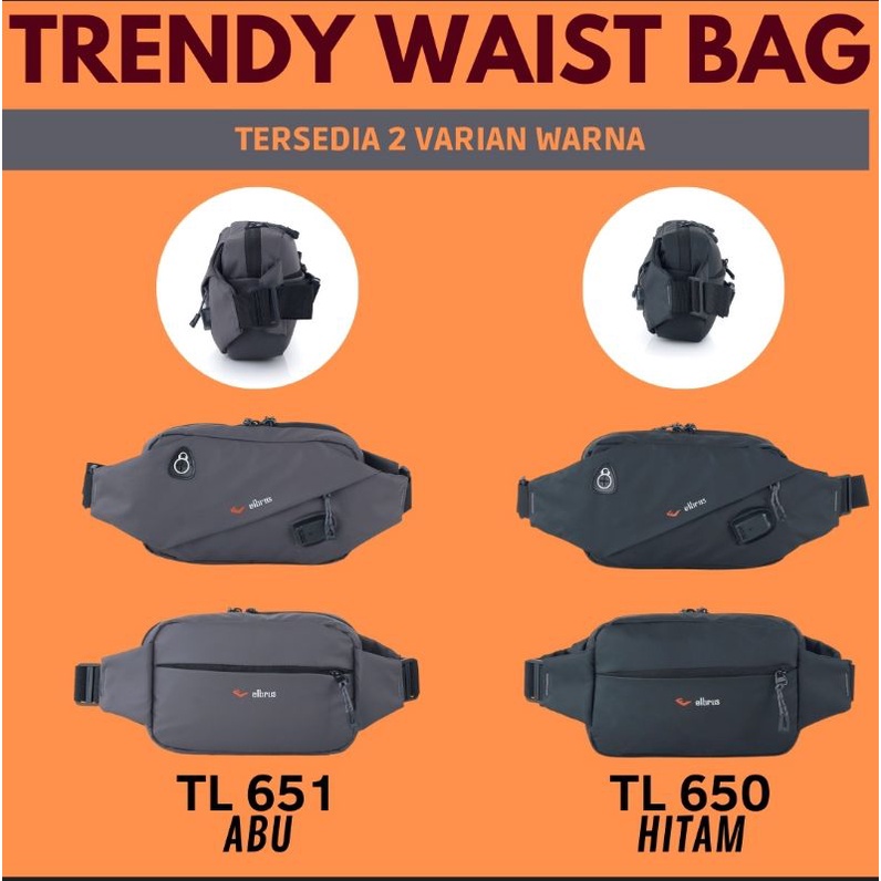 AUTHENTIC Tas Selempang Slempang Waist Bag Pria Cowok Anti Air Bolak Balik Slingbag Tas Hp Kecil Waterproof slot usb Murah