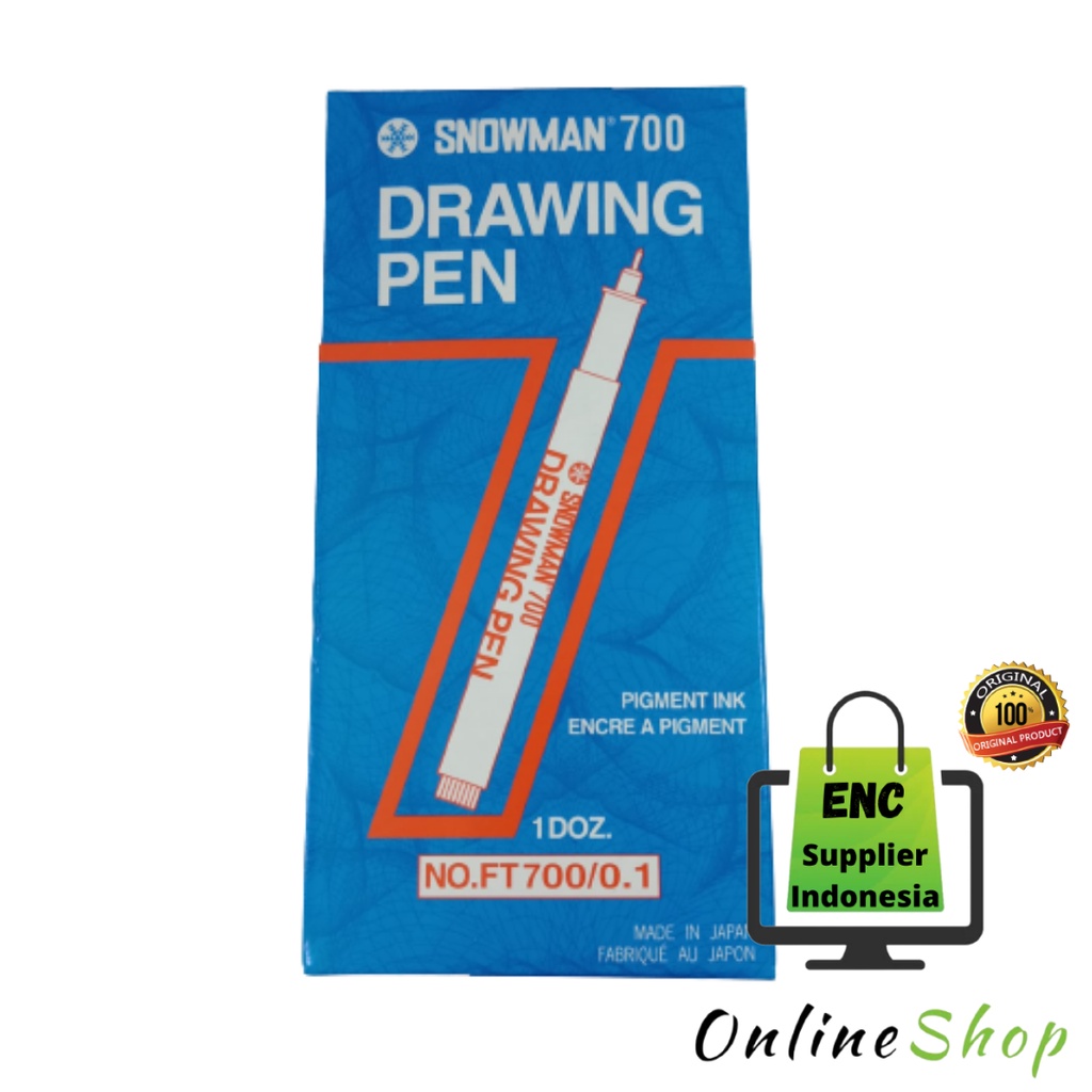 

snowman 1 buah ASLI drawing pen 700 0.1 0.2 0.3 0.4 0.5 0.6 0.7 0.8 calligraphy per pcs - enc.sup