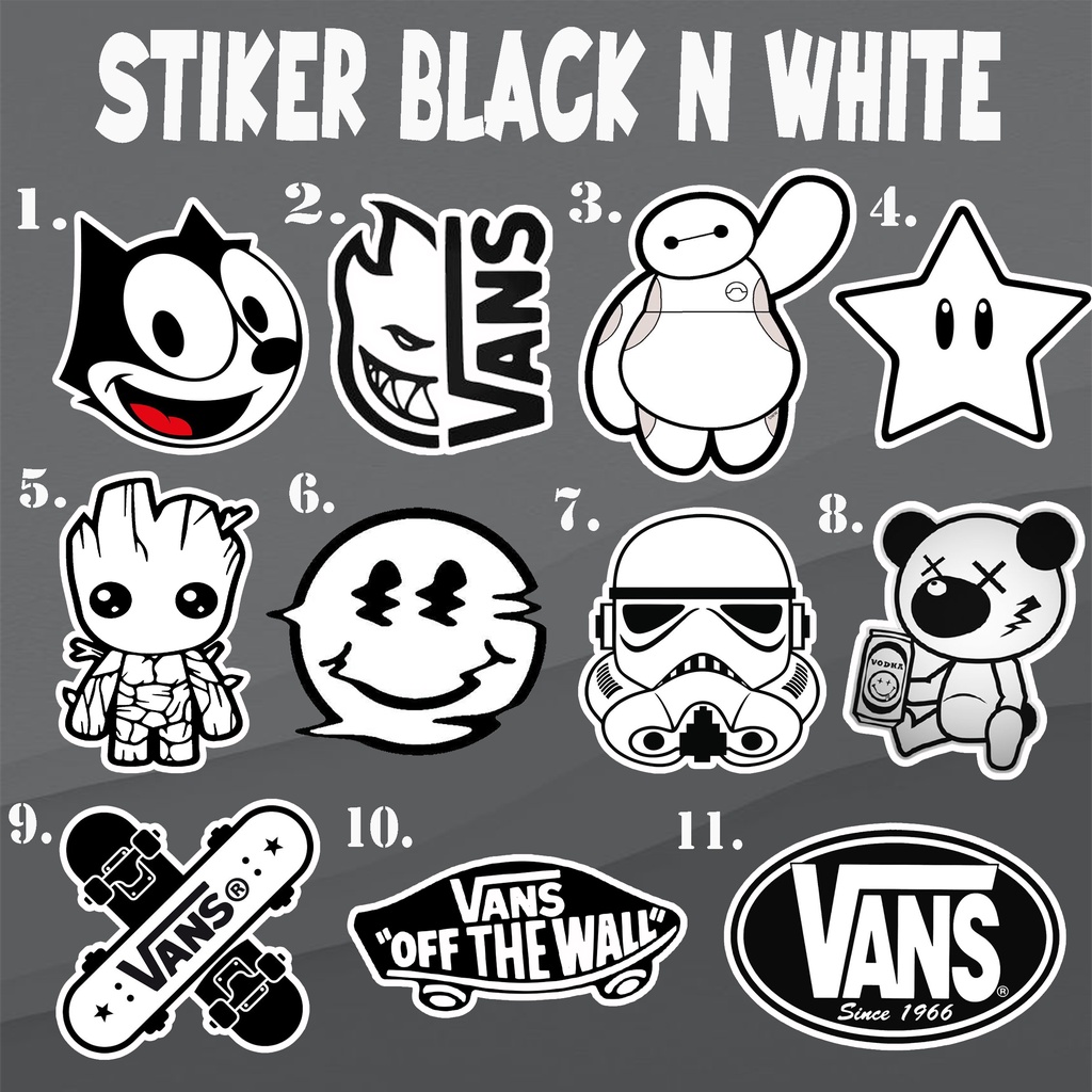 

[ BISA COD ] VOL 3 STIKER BLACK N WHITE | STIKER HANDPHONE | STIKER LAPTOP | ANTI AIR | STIKER TUMBLR