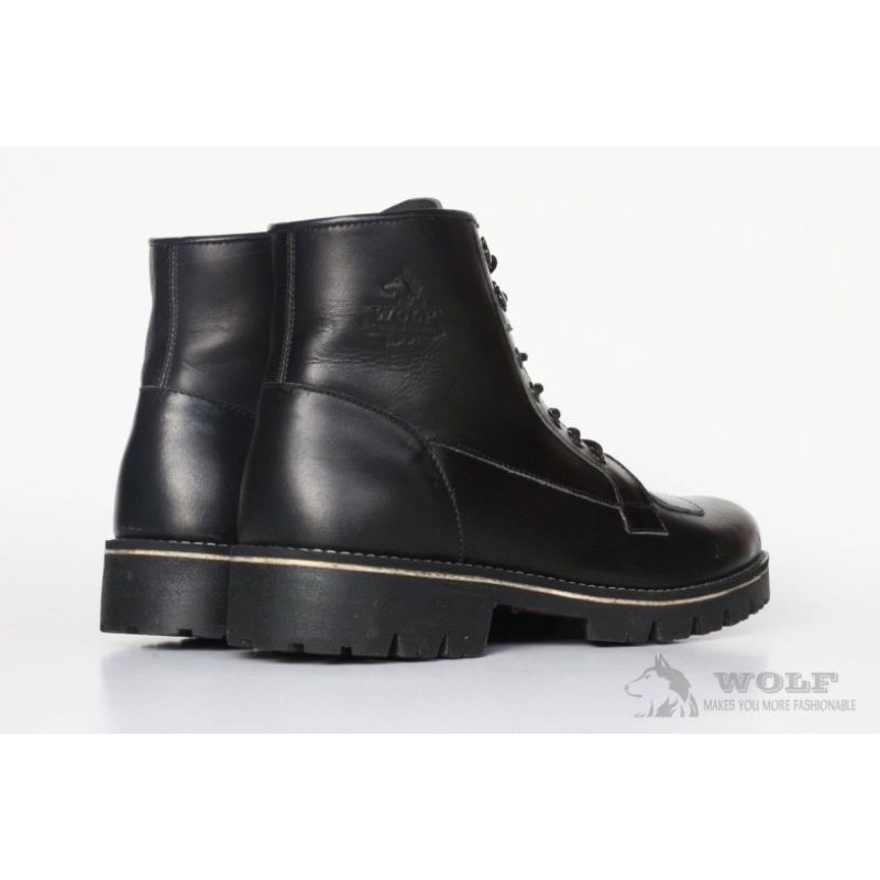 MASTIFF - WOLF ORIGINAL | Sepatu Boots Pria Kulit Asli Biker Touring Hak Tinggi Jungle Boot