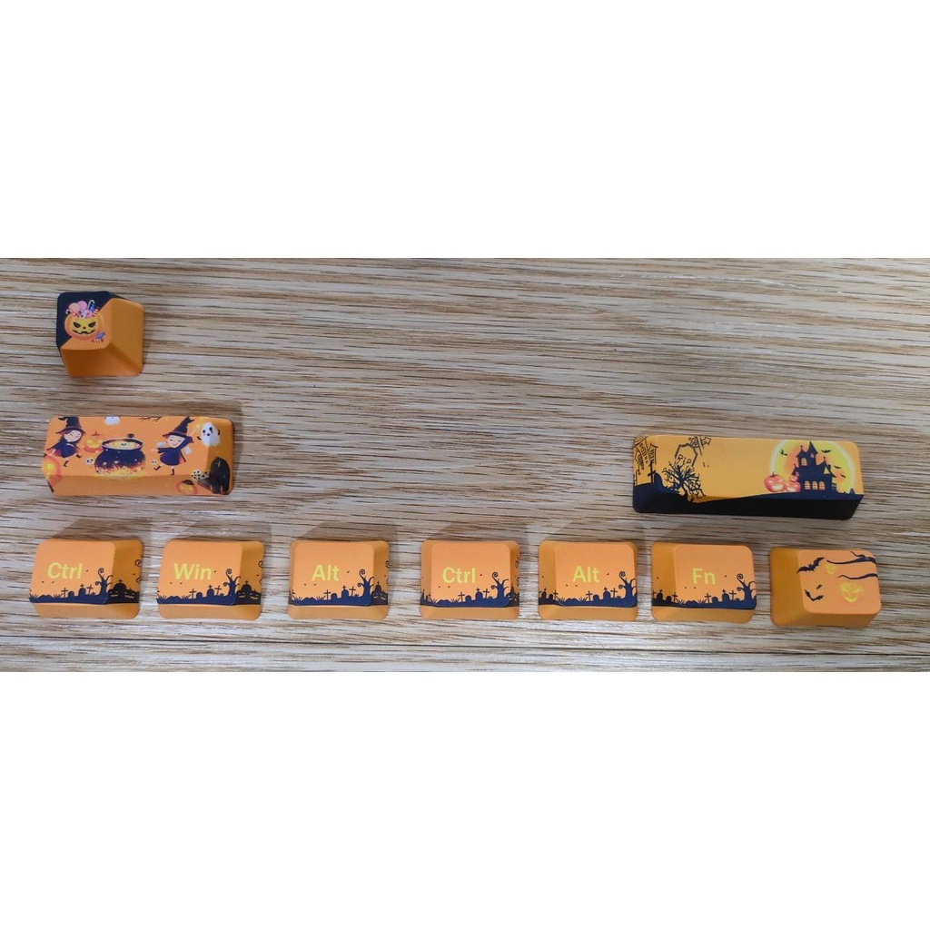 HALLOWEEN KEYCAPS SET PBT OEM PROFILE ( 10 pcs )