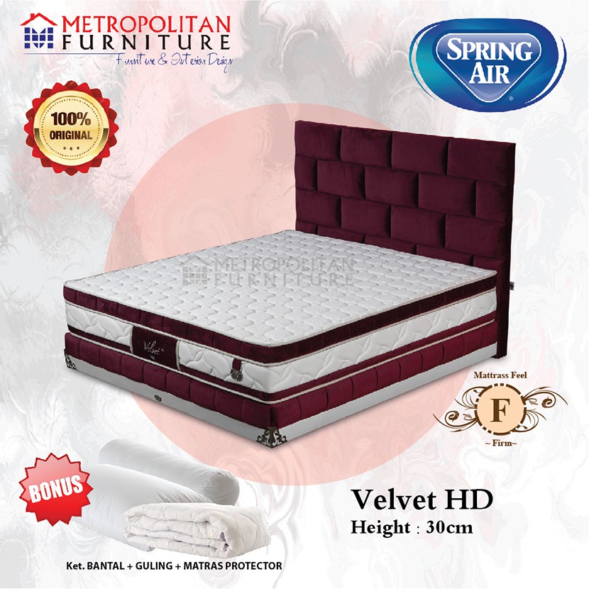 Kasur Springbed Spring Air Velvet HD FUL SET Spring bed Matras