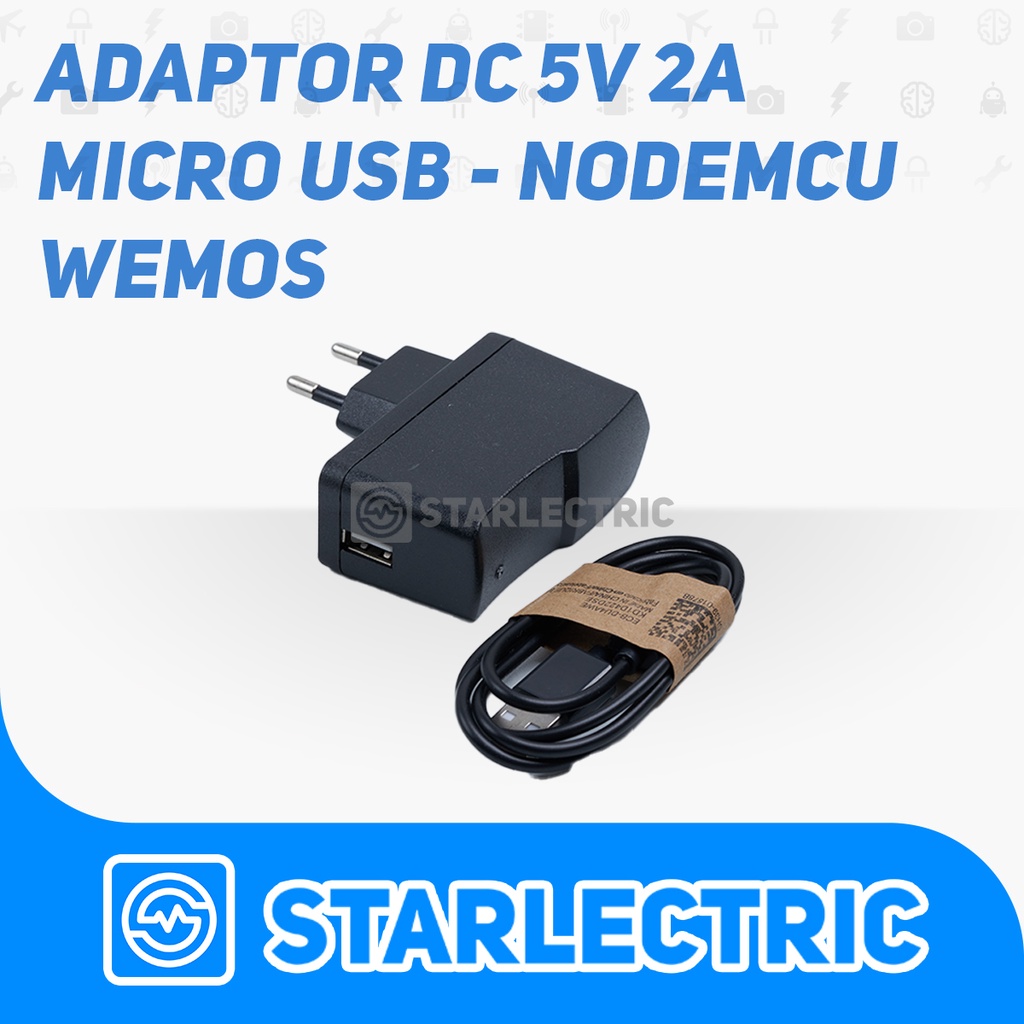 Adaptor 5V 2A Micro USB Nodemcu Arduino Leonardo Wemos