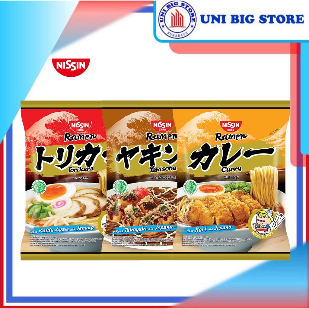 

Nissin Ramen Instant ala Jepang Torikara Kaldu Ayam - Yakisoba Takoyaki - Curry Kari 100 gr Besar