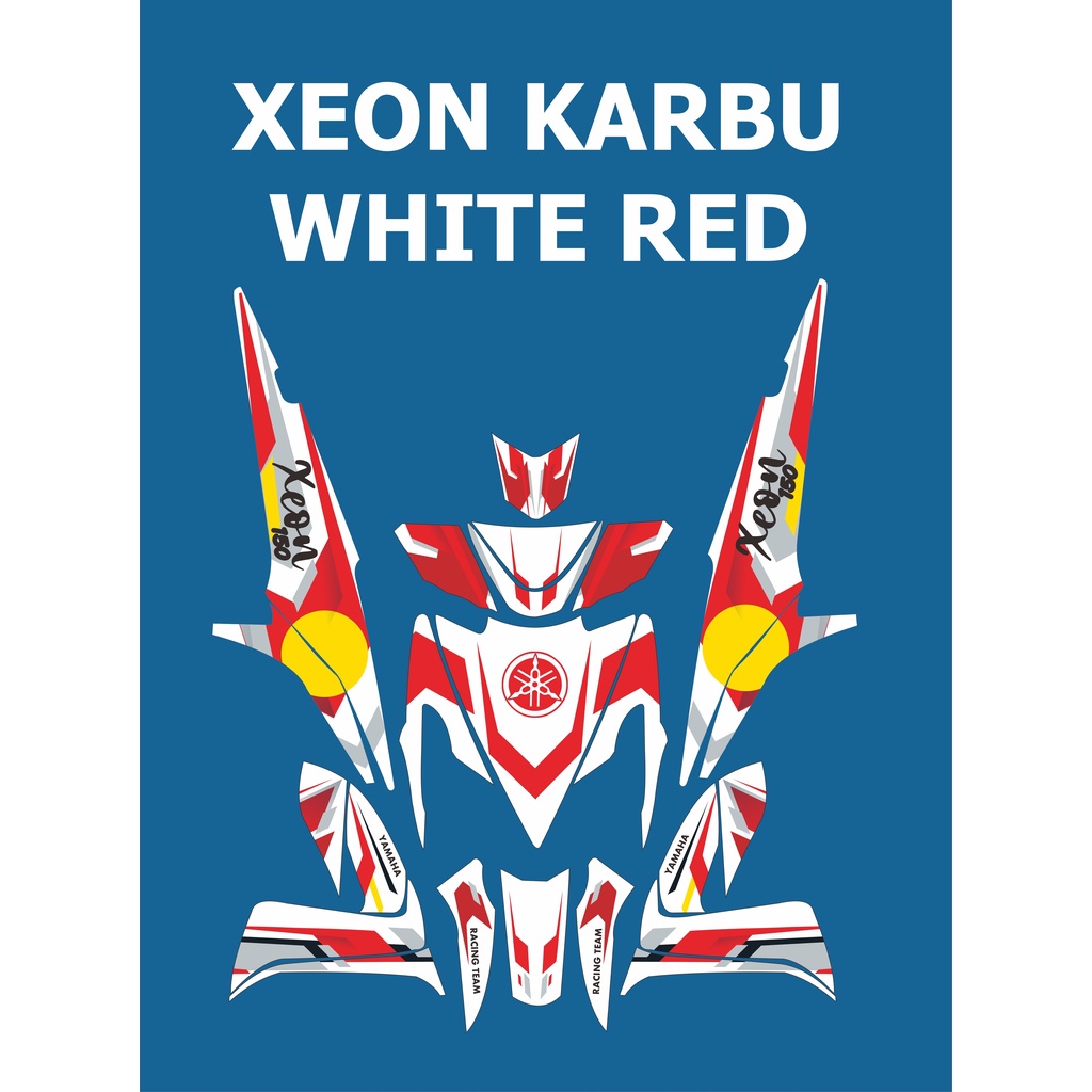 Striping Decal Stiker Xeon Karbu Xeon RC TAHAN AIR KUALITAS BAGUS