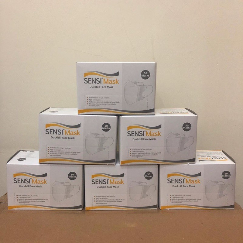 Masker Sensi DUCKBILL 3 PLY Earloop Face Mask 1 BOX 50pcs Original