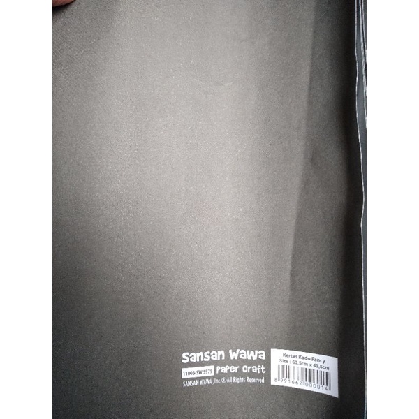 

(bisa cod) KERTAS KADO SANSANWAWA SANWA MURAH WARNA HITAM ITEM DOFF WRAPING PAPER 63x49