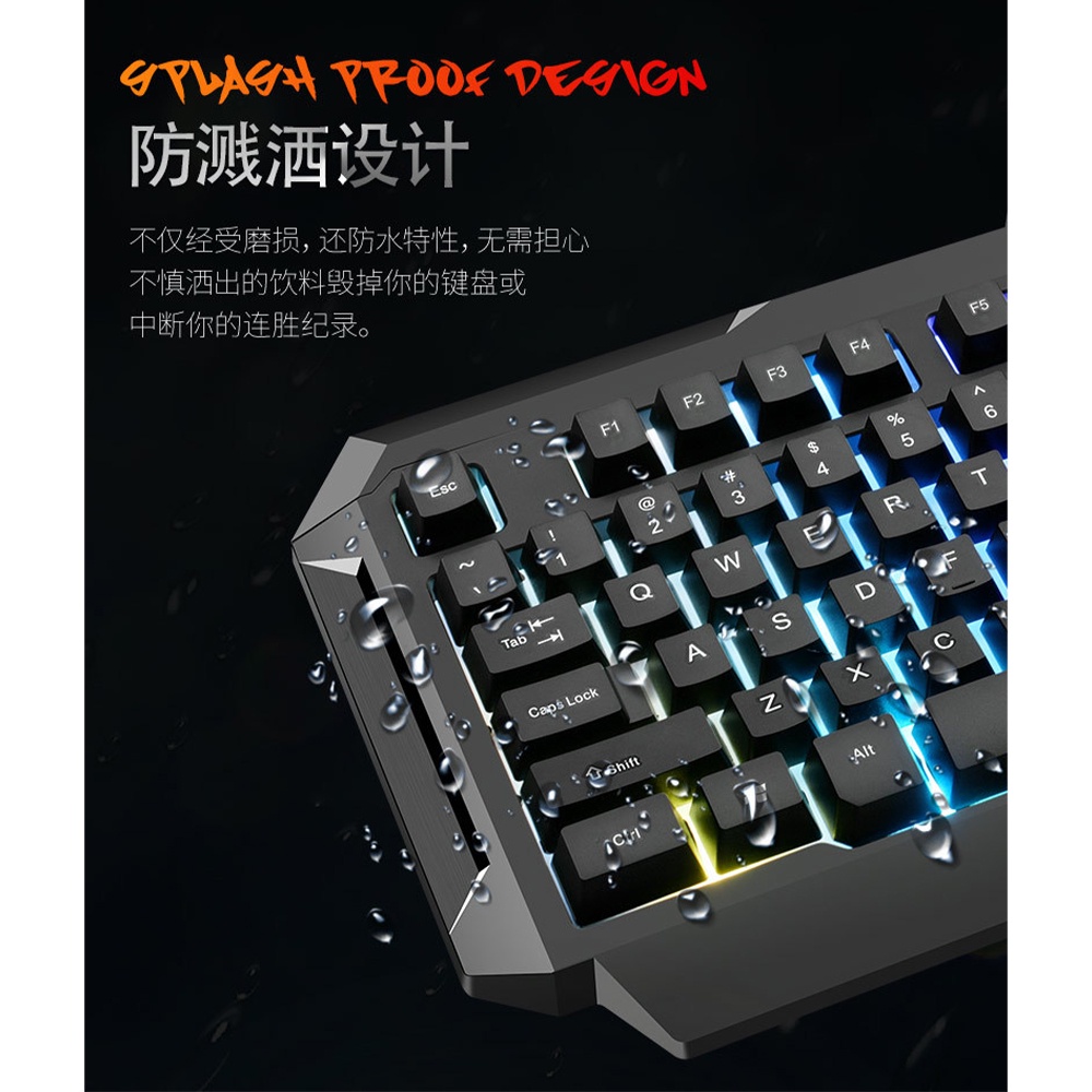 LDKAI Gaming Keyboard RGB LED - R290 - Black