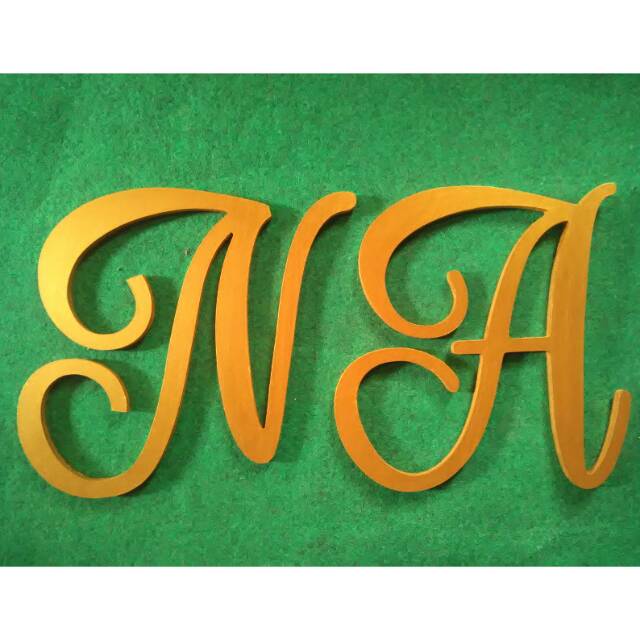 30 cm Huruf Inisial Timbul Tulisan Kayu Wedding Decor