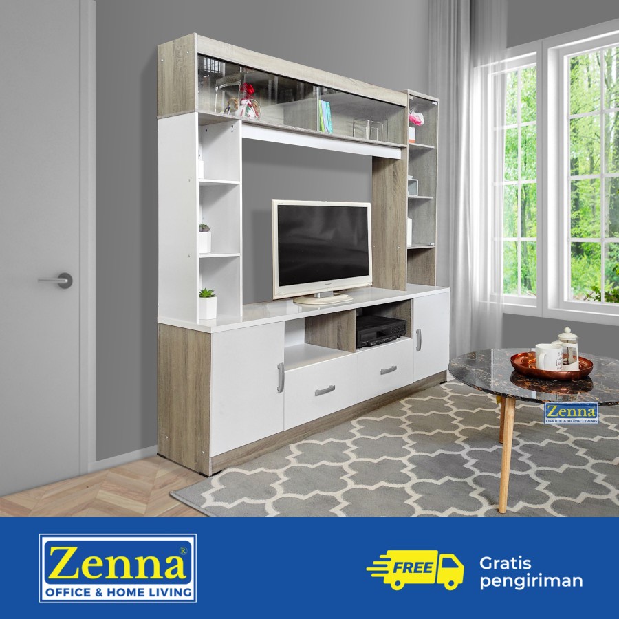 Zenna wall unit TV 15 / tv cabinet besar / meja tv besar /rak tv besar