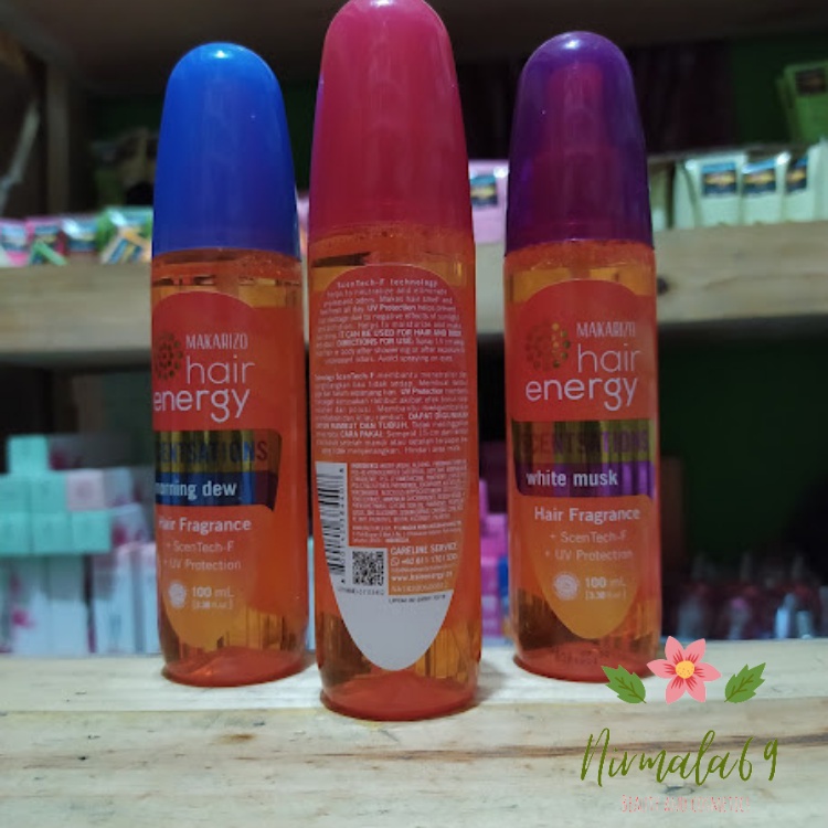 MAKARIZO hair energy Hair Fragrance +Scen Tech-F +UV Protection 100 mL/PARFUM RAMBUT/ANTI KUSAM RONTOK BERCABANG DAN KERING/VITAMIN RAMBUT KERITING/PEWANGI RAMBUT/NIRMALA69-1