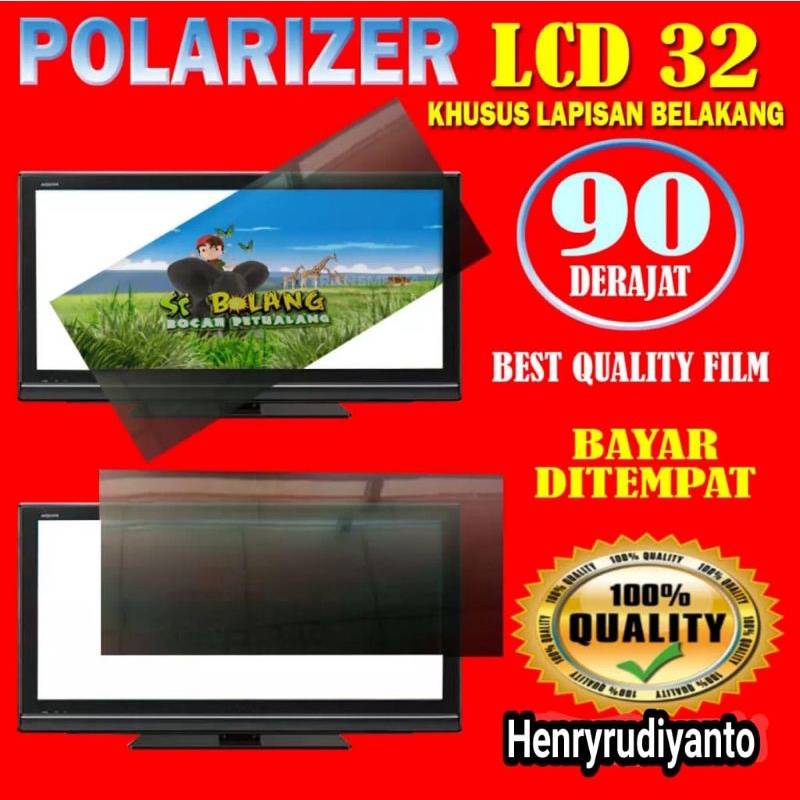 Polariser Lcd 32 inch polarizer 32 inch dalam polaris lcd 32 inch polarized lcd