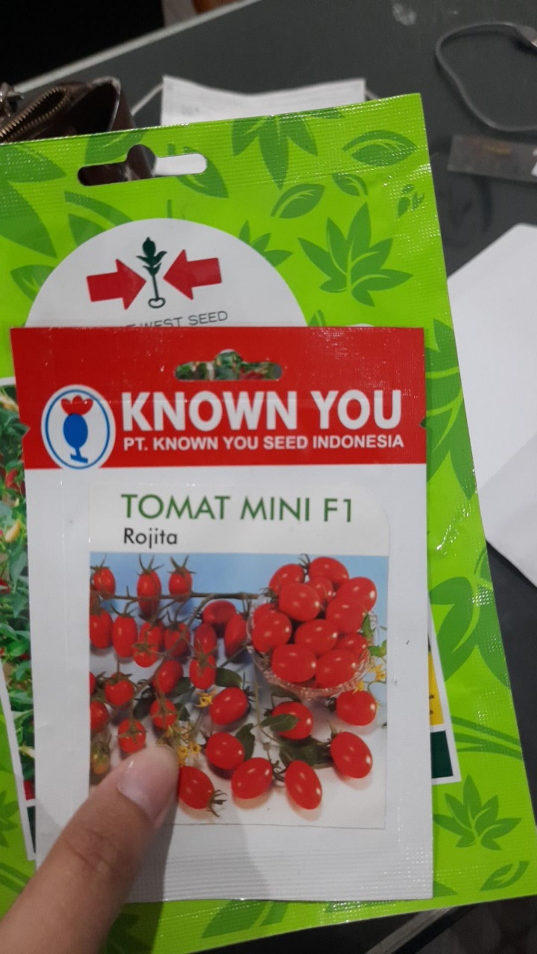 Benih Bibit Tomat Cherry Lonjong Rojita F1, Merk Known You Seed, Kemasan Asli