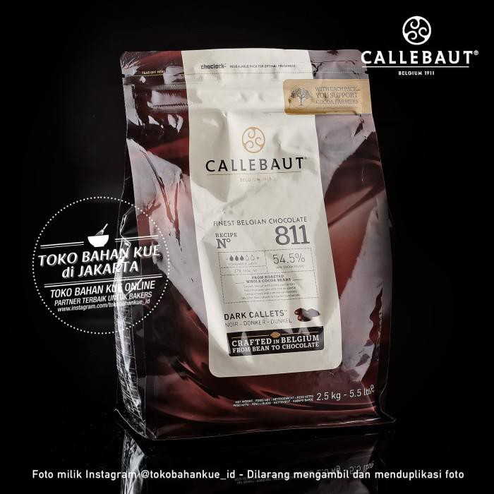 

Cokelat Couverture Callebaut Dark Callets Chocolate Import 54,5% 2,5Kg