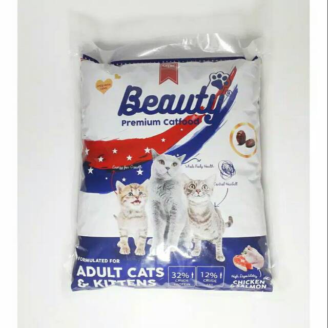 Makanan Kucing kering Cat Dry Food Beauty Premium 1Kg