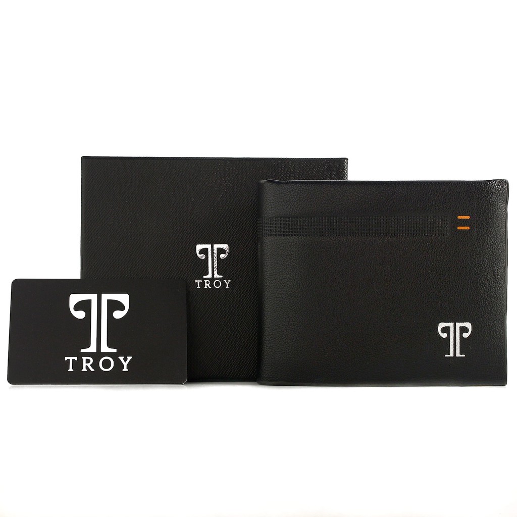 TOKOKOE - Dompet Pria Bahan Kulit Vegan Original model Lipat dengan Kotak Original - Troy - Pold