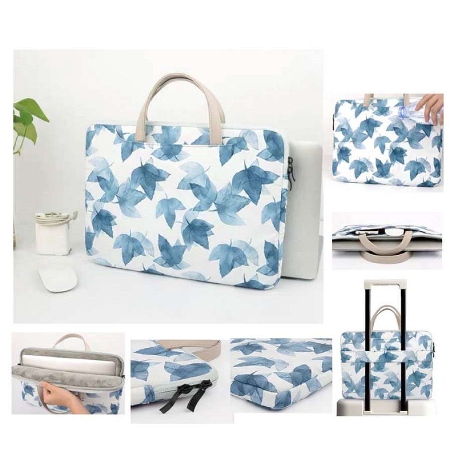 Tas Laptop Softcase Jinjing Macbook Pro 13 13.3 M2 2022 leaves  Printed 13 inch