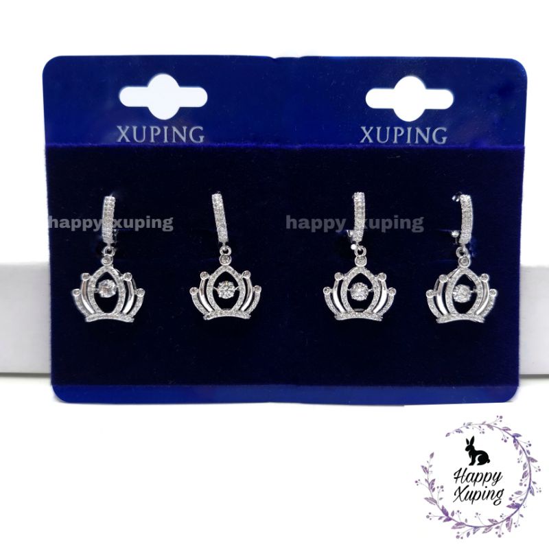 ANTING XUPING ASLI TITANIUM FASHION KOREA LAPIS-EMAS MODEL JEPIT GANTUNGAN MAHKOTA XUPING ORIGINAL