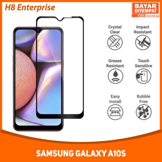 Tempered Glass Full Samsung Galaxy A10s Anti Gores Kaca Full Layar