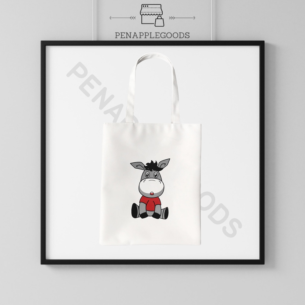 Tas Totebag Resleting Import Donkey Imut Series