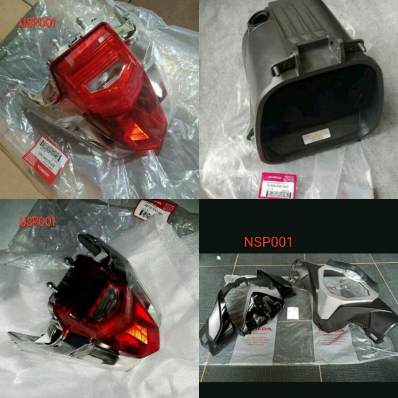 BATOK DEPAN BELAKANG ± BAGASI JOK +STOP LMAPU BELAKANG SUPRA X125 FI 2014-2017 100%ORIGINAL AHM
