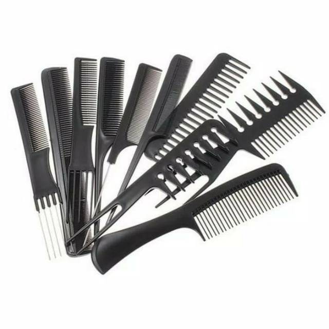 COD/BAYARDITEMPAT sisir set isi 10 barber comb flat styling ORIGINAL lengkap BERKUALITAS