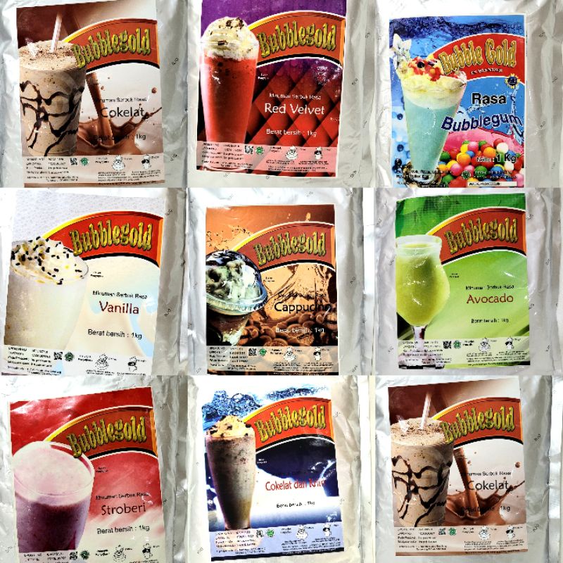 

Bubuk minuman bubble gold es blender 1 kg | bubuk minuman