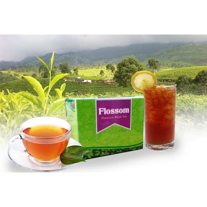 Teh Hitam Kolagen Premium Black Tea FLOSSOM - Teh Hitam FLOSSOM Dengan Ekstra Kolagen - Teh Hitam Berkolagen FLOSSOM Premium Black Tea