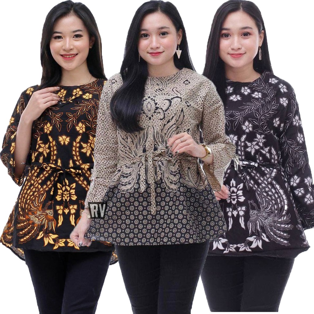 Blouse Batik Wanita Jumbo M L XL XXL 3XL 4XL 5XL - Atasan Batik Wanita - Seragam Kantor