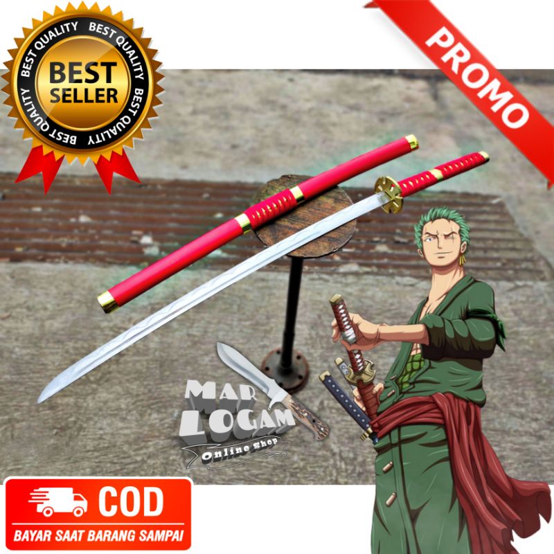 TERMURAH COSPLAY ANIME!!! Katana sandaikitetsu cosplay anime onepiece samurai roroana ZORO