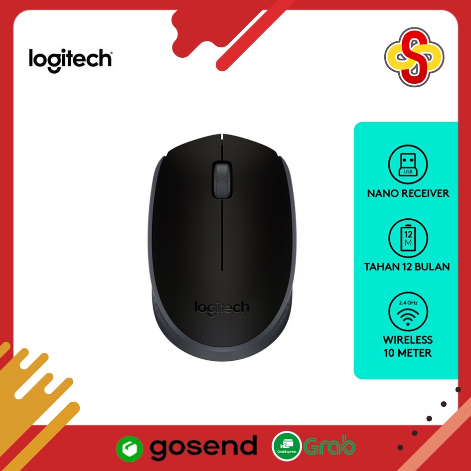 Mouse Wireless Logitech M170 - Black