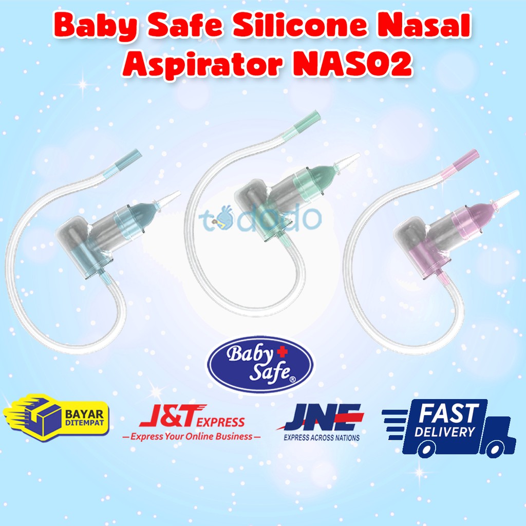 Baby Safe Silicone Nasal Aspirator with Pipe NAS02 - Sedotan Ingus / Pembersih Hidung Bayi NAS02