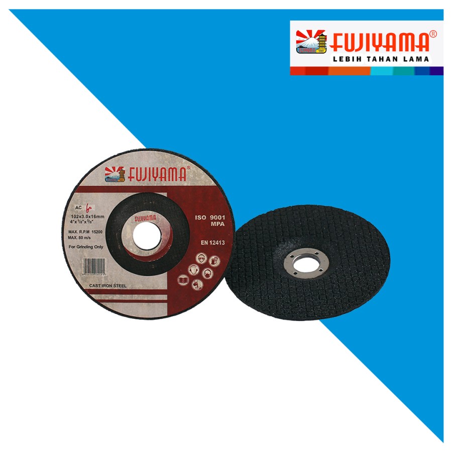 Fujiyama Flexible Grinding Wheel 102x3x16mm G60 Mata Gerinda New