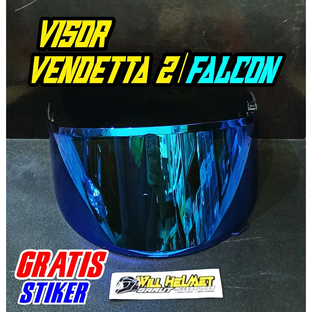 VISOR KYT VENDETTA 2 / FALCON ( GRATIS STIKER VISOR )