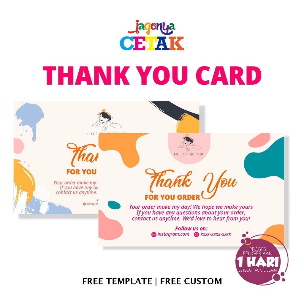 Thank You Card  Thank You Card Online Shop  Kartu Ucapan Terimakasih