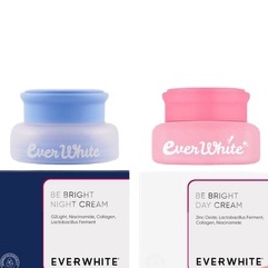 [COD] PAKET EVERWHITE 2in1 Be Bright Day &amp; Night Cream Pagi dan Malam Memutihkan Mencerahkan Melembabnkan l BPOM