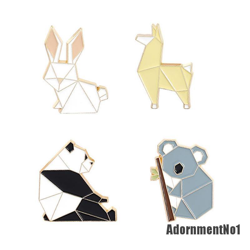 (Adornmentno1) Bros Pin Enamel Bentuk Panda / Koala / Alpaca / Kelinci Untuk Aksesoris Pakaian