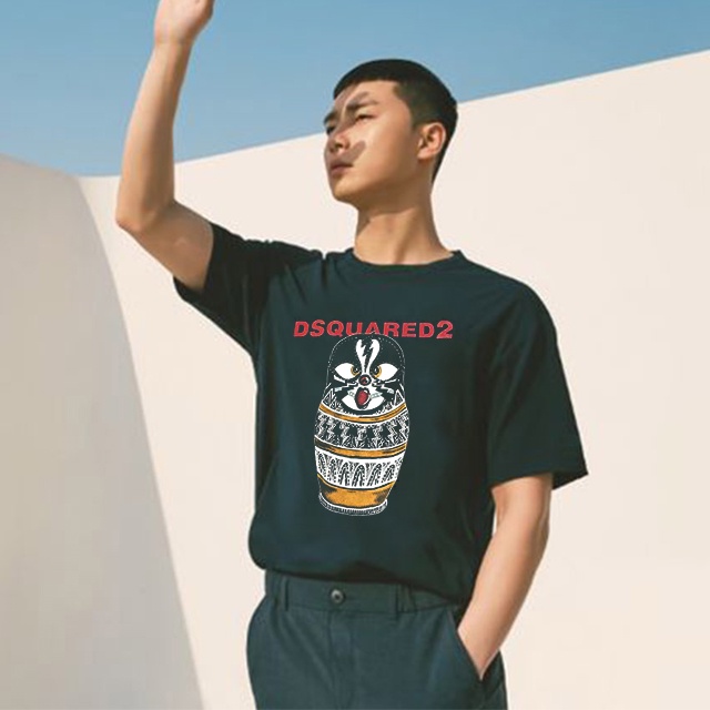 Kaos Dsquared2 OWL Tshirt Casual Unisex T-SHIRT Bahan Katun