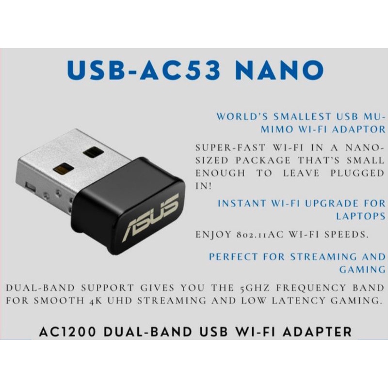 ASUS WIFI ADAPTOR SB AC53 NANO