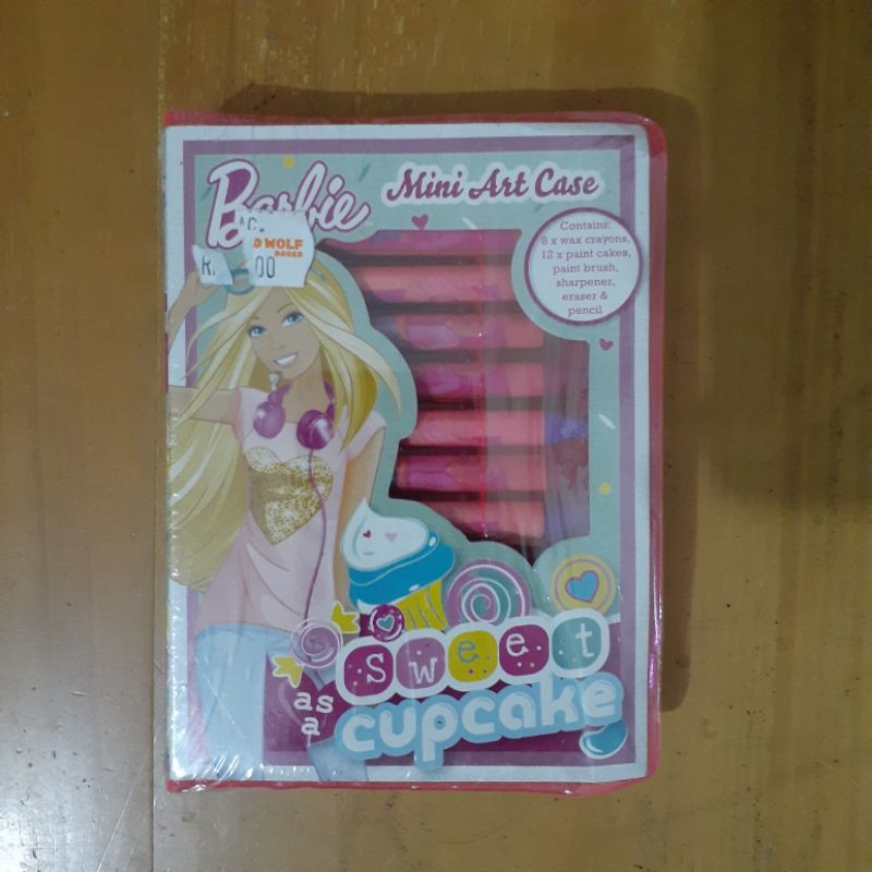 Barbie Mini Art Case (As A Sweet Cupcake) - Crayon Set Barbie