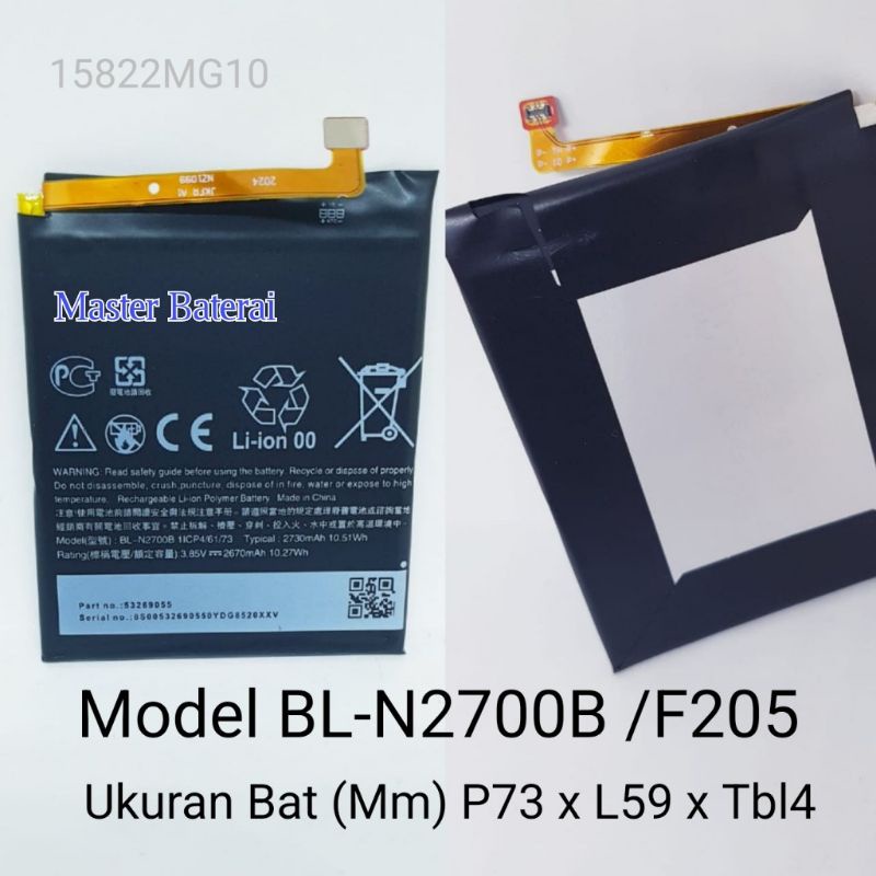 Baterai Gione F205 Gionee Gioone F 205 F205L Kode Di Baterai Model BLN2700B BL-N2700B