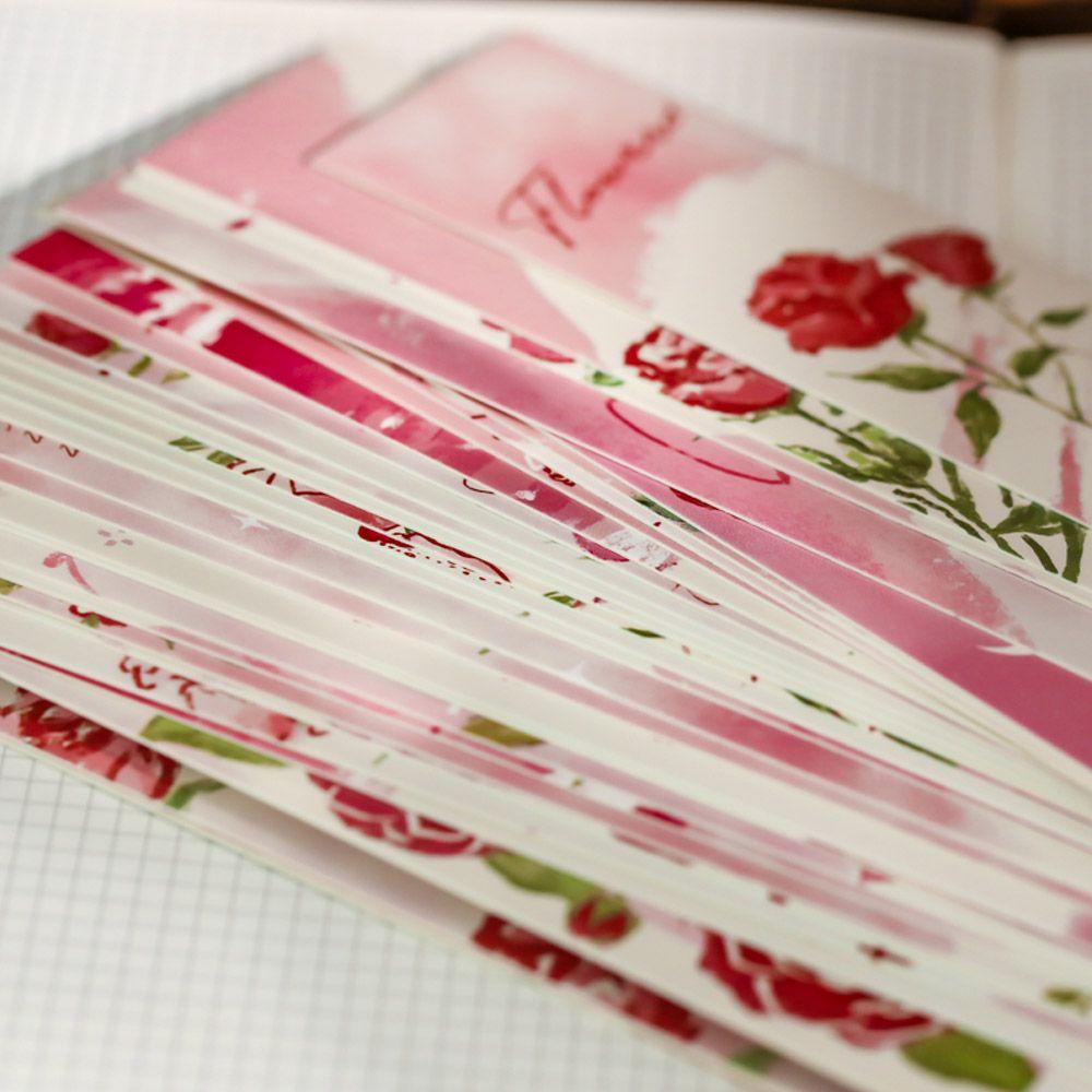 Preva 30PCS/Box Kertas Bookmark Retro Rose Apocalypse Series Kartu Pesan Kepribadian