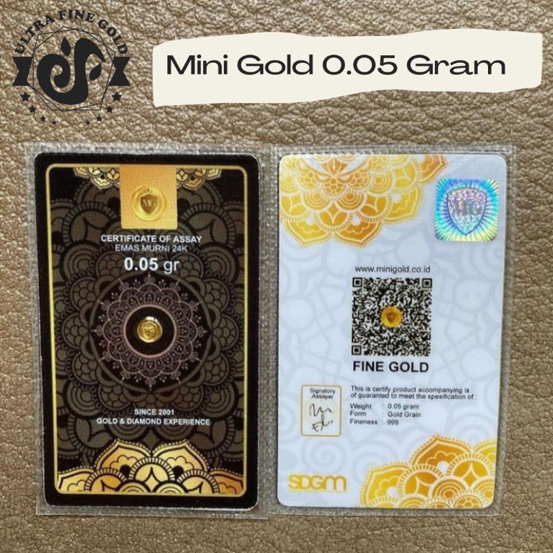 Aksesoris Kekinian untuk Tabungan Masa Depan/Kado Istimewa/Mini Gold Reguler Black 0.05 Gram/Apresia