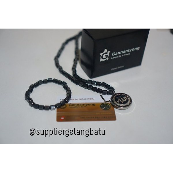 PROMO Kalung magnet LAFAZ ALLAH SILVER kecil GANNAMYONG ktp id card madinah mendel alat kesehatan